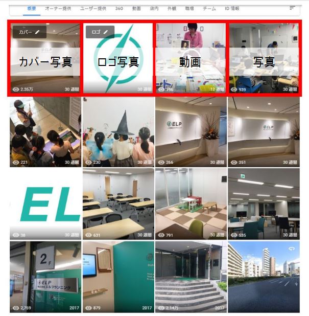 写真掲載画面