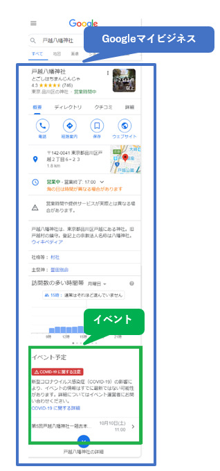 スマートフォンでの検索結果