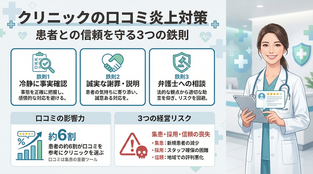 クリニックの口コミ炎上対策