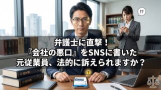 弁護士に直撃！「会社の悪口」をSNSに書いた元従業員、法的に訴えられますか？