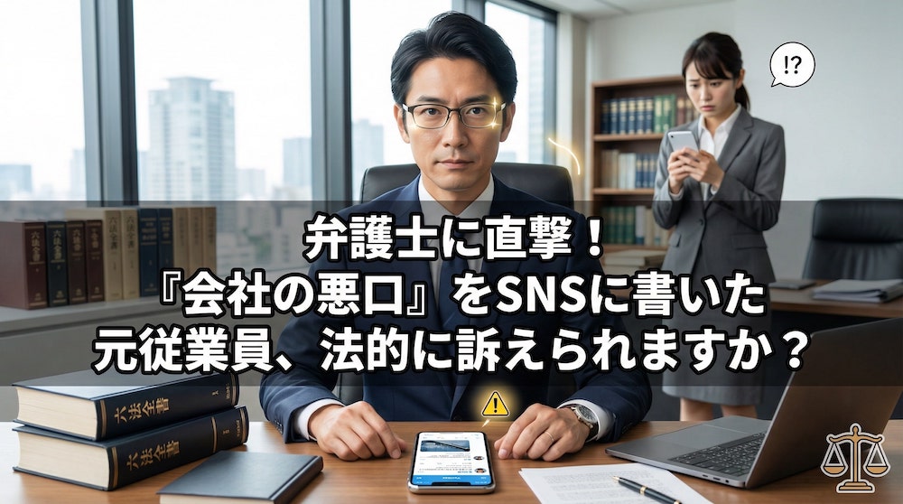 弁護士に直撃！「会社の悪口」をSNSに書いた元従業員、法的に訴えられますか？