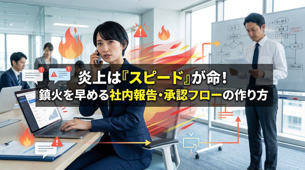 炎上は「スピード」が命！鎮火を早める社内報告・承認フローの作り方
