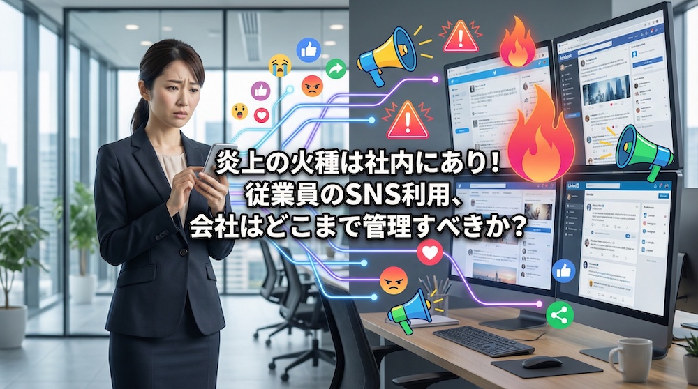 炎上の火種は社内にあり！従業員のSNS利用、会社はどこまで管理すべきか？