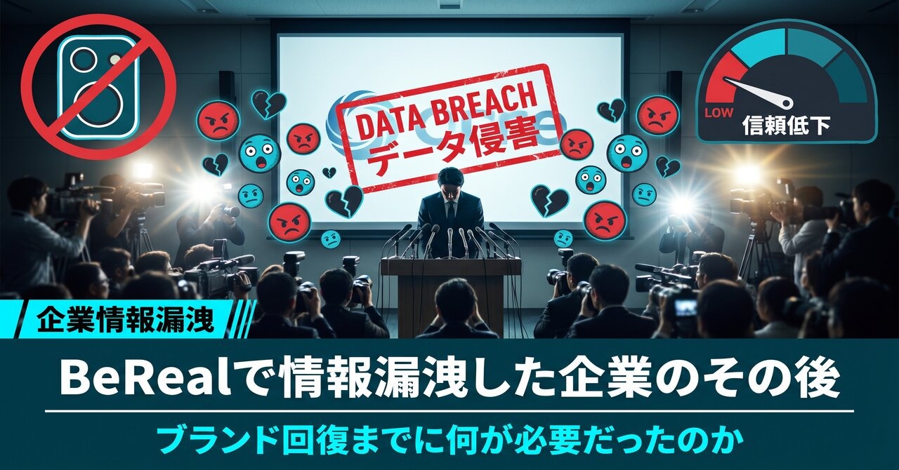 BeRealで情報漏洩した企業のその後。ブランド回復までに何が必要だったのか