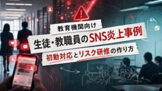 【教育機関向け】生徒・教職員のSNS炎上事例|学校が取るべき初動対応とリスク研修の作り方