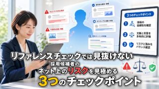 リファレンスチェックでは見抜けない｜採用候補者のネット上のリスクを見極める3つのチェックポイント