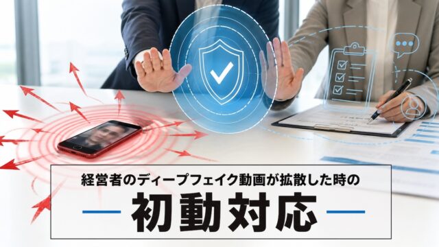 経営者のディープフェイク動画が拡散した時の初動対応