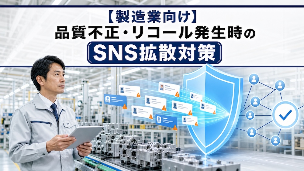 【製造業向け】品質不正・リコール発生時のSNS拡散対策