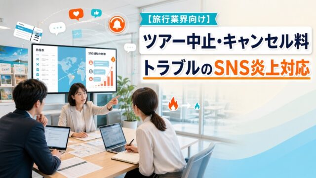 【旅行業界向け】ツアー中止・キャンセル料トラブルのSNS炎上対応