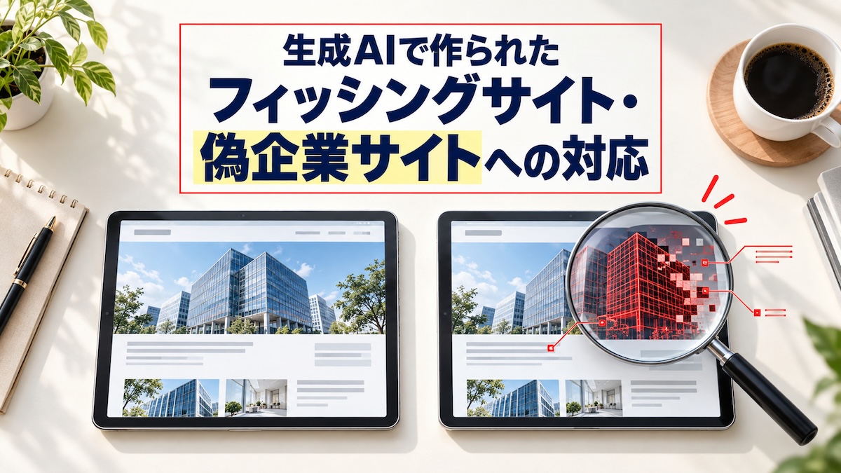 生成AIで作られたフィッシングサイト・偽企業サイトへの対応